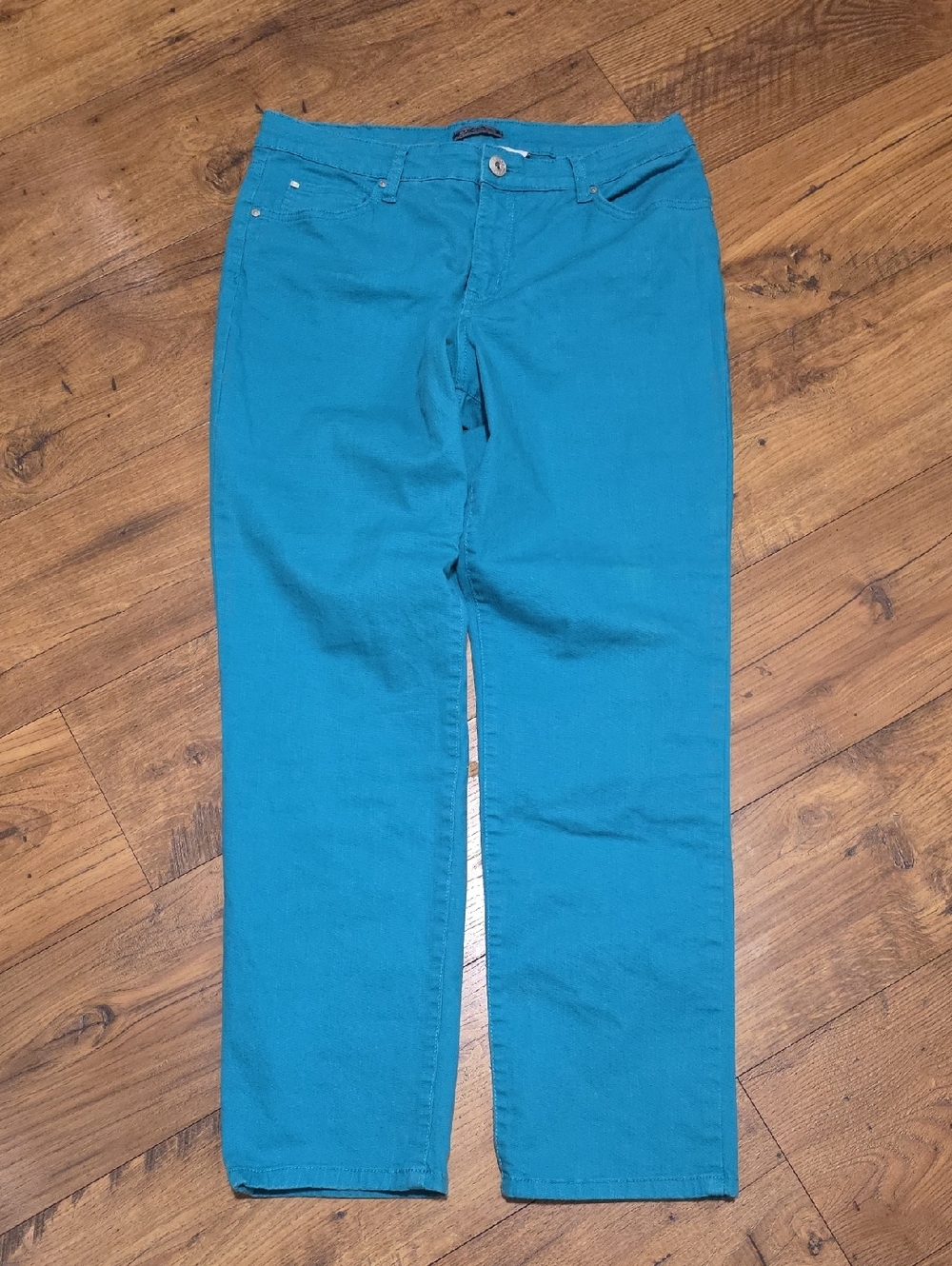 Bandolino Teal Blue Straight-Leg Jeans